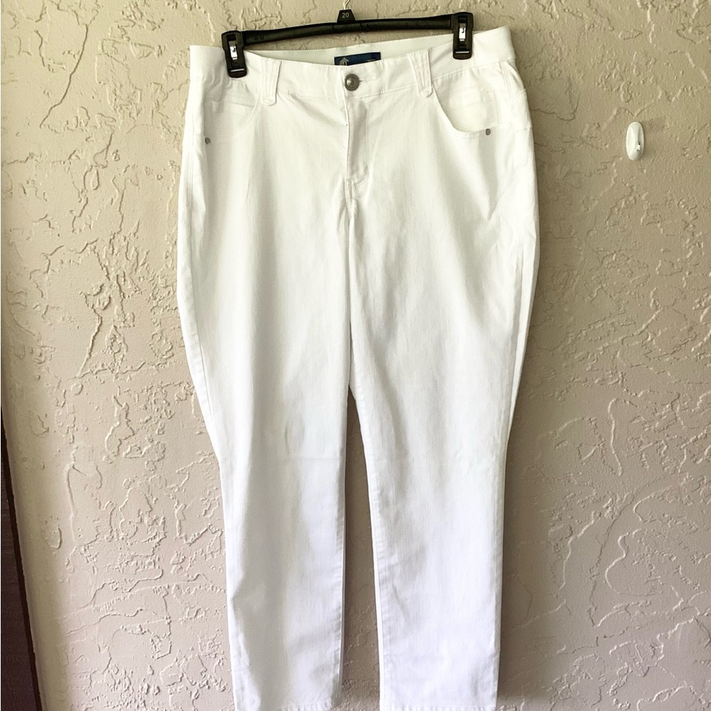Democracy Jeans “Ab”solution Denim White Stretch Classic 5 Pocket Logo - Picture 3 of 16